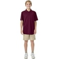 thumbnail image 5 of Classroom School Uniforms Big Kid Moisture Wicking Polo CR860Y, S, Burgundy, 5 of 6