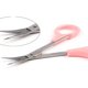 thumbnail image 4 of Dinheiro Tijeras artesanales curvas de 4"Kit de cejas unisex de acero inoxidable Tijeras para cejas, pinzas inclinadas y cepillo para cejas para extensiones de pestañas, corte recto, 4 of 5