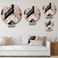 thumbnail image 4 of Designart "Marble Granite Agate with Gold Accents XIV" Modern Geometric Oversized Wall Clock, 4 of 6