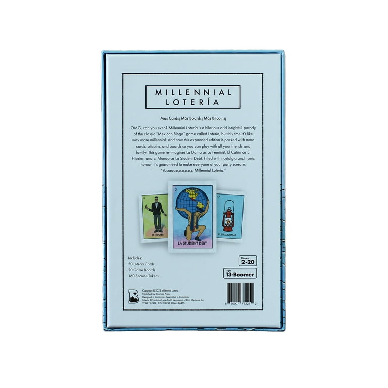 Millennial Loteria Party Game Walmart Expanded Edition