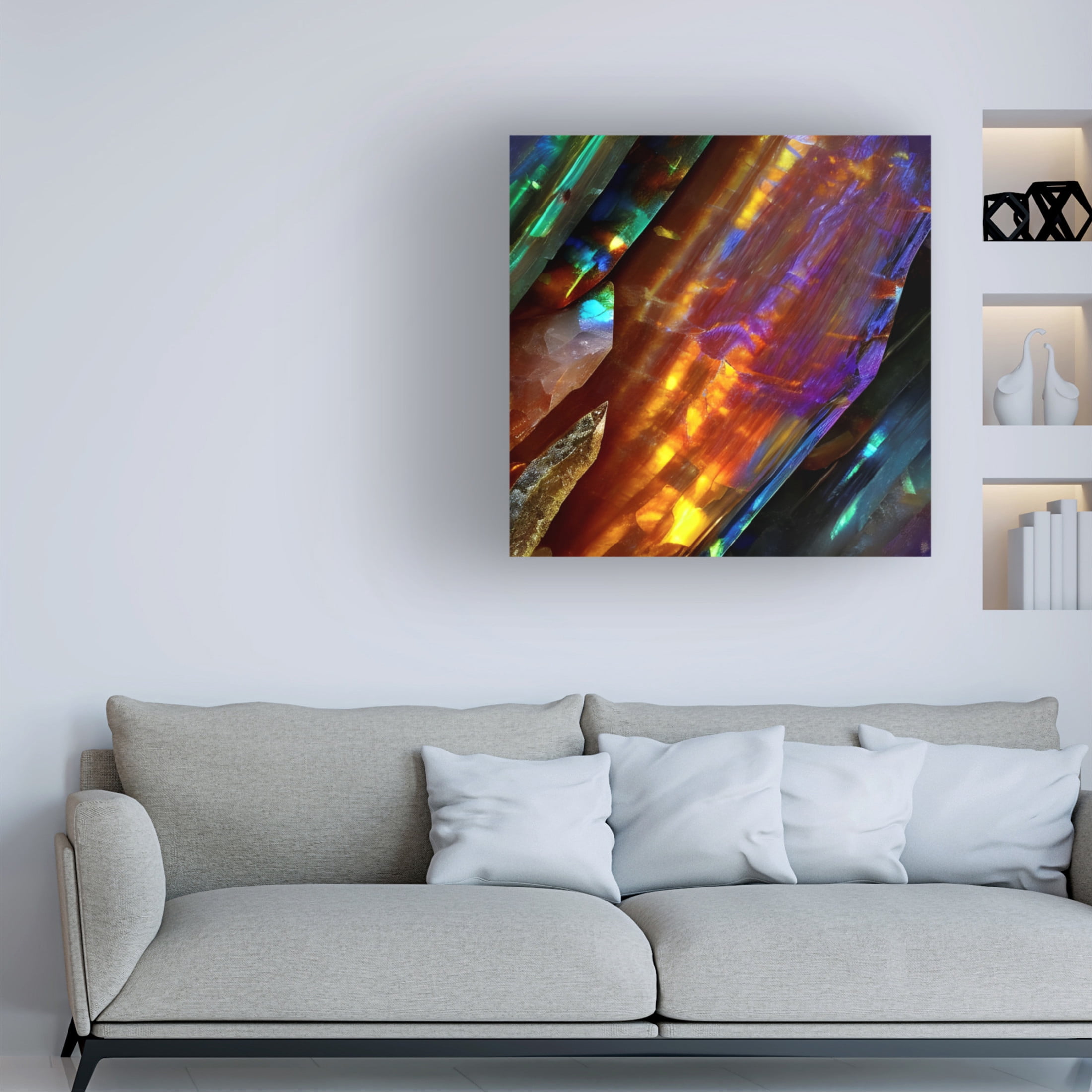 Canvas Wall Art - Tina Lavoie 'Geology 101 Part Five' Wall Art for Living Room, Bedroom, or Office Décor by Trademark Fine Art - 14 x 14 Inches