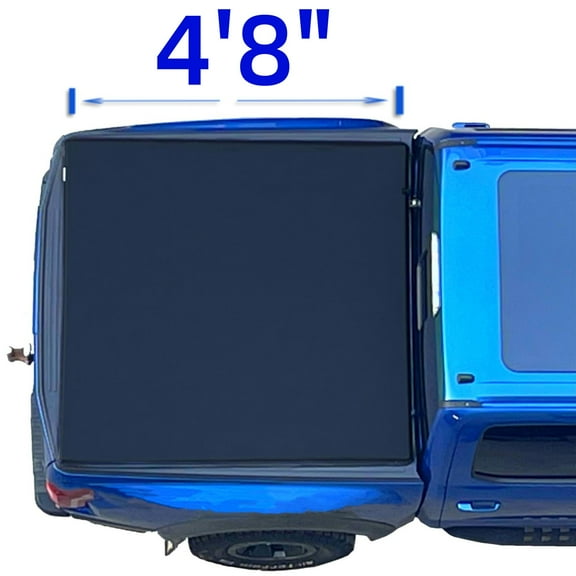 Mamoru Soft Roll Up 4'8" Truck Bed Cover Compatible for 2000-2004 Nissan Frontier Vinyl Tonneau Cover | Fleetside