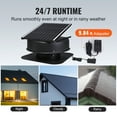 thumbnail image 4 of KFFKFF Solar-Powered Attic Fan, 40 W, 1230 CFM High Capacity Solar Ventilation Fan, Quiet Operation and Resistant to Weather Conditions with 110V Intelligent Adapter, FCC Certified, 4 of 9