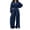 Navy, variant on Szluipve 2 Piece Sets for Women 2 Piece Tracksuit V‑Neck Drawstring Hoodie Top High Waist Pleated Wide Leg Pants Set Casual Loose Matching Loungewear Outfit With Pockets Black M