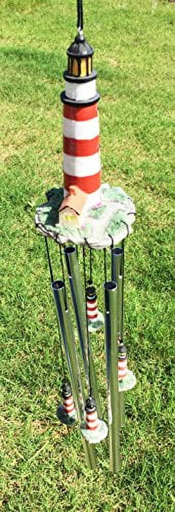Assateague Islands Lighthouse Nautical Beacon Resonant Relaxing Wind Chime Patio Garden Decor