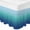 Blue, variant on Orange Yellow Ombre Bed Skirt Queen Size 16 Inch Drop, Elastic Wrap Around Bed Skirts Pleated Dust Ruffles For Twin Full Queen Cal King Base Beds, Modern Abstract Art Gradient Aesthetics