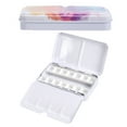 thumbnail image 1 of Paleta de acuarelas vacía Uxcell, lata de acuarela metálica con 14 medios pans, caja de pintura colorida de 14 pozos, 1 of 7