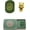 Green Health, variant on Handmade Golden Turtle Feng Shui Amulet, Chinese Lucky Charm 2026 Edition, Talisman with Leather Sleeve