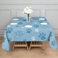 thumbnail image 3 of Blue Dog Paw Footprint Square Tablecloth,Waterproof Square Table Cover,Wipeable Spillproof Washable Table Cover for Home Kitchen Party Decor 42"X42"(107x107cm), 3 of 6