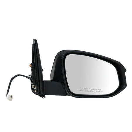 70165T - Fit System Passenger Side Mirror for 14-18 Toyota 4 Runner, textured black w/ PTM cover, foldaway, w/o puddle lamp, Heated Power