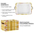 thumbnail image 3 of Yellow Checkerboard Cute Duck Wear Christmas Hat Square Storage Bins with Handles Collapsible Containing Box 2 Packs, 3 of 9