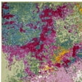 thumbnail image 5 of SAFAVIEH Watercolor Janie Abstract Colorful Area Rug, Green/Fuchsia, 2'7" x 5', 5 of 7