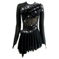 thumbnail image 2 of LIUHUO Customizable Black Spandex Ice Skating Dress with Diamond Embellishments Open Back Design Women Girls, 2 of 8