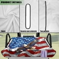thumbnail image 6 of Yuyamidu USA Flag Eagle Golf Cart Seat Covers for Club Car and 2 Passenger 4th of July Golf Cart Seat Blanket with Pockets Universal Fit 2-Seat Golf Cart, 6 of 7