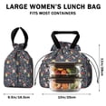 thumbnail image 5 of Pioneer Flower Floral Print Pattern Drawstring Lunch Bag Women - Drawstring Lunch Bag Insulated for Work Office - Stain-Resistant Large Lunchbags for Women with Multi-Pockets, 5 of 6