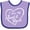 Lavender and Purple, variant on Inktastic I Love My Aunt and Uncle in White Chalk Heart Boys or Girls Baby Bib
