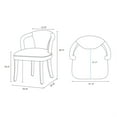 thumbnail image 3 of Manhattan Comfort Palmer Dining Armchair with Solid Wood Frame in Gold Dust, 3 of 11