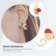 thumbnail image 3 of BRIGHTFUFU 1 par de pendientes de moda mujer creativa ganchos para la oreja elegante accesorio para la oreja rojo, 3 of 7