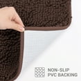 thumbnail image 5 of Hitime Soft Chenille Bath Rug Mat 24" x 36" Quick Dry Machine Washable Bathroom Runner - Ultra Absorbent Non-Slip Backing - Brown, 5 of 11