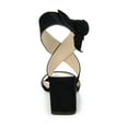 thumbnail image 3 of Journee Signature Womens Genuine Leather Hether Hook and Loop Block Heel Sandals, 3 of 9
