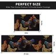 thumbnail image 2 of Rooster Kitchen Rugs and Mats Non Skid Washable Set of 2, Vintage Chicken Hen Kitchen Mats for Floor, Farmhouse Kitchen Runner Rug, Black Kitchen Decor, 2 of 6