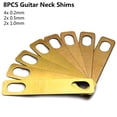 thumbnail image 4 of espaciador MX0312D 8 piezas cuñas de cuello de guitarra 0.2 mm 0.5 mm 1 mm de espesor juego de cuñas de latón placa de conexión de cuello atornillado reparación de cuello herramienta Luthier para bajo Romacci  espaciador, 4 of 6