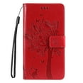 thumbnail image 3 of Designed for iPhone 15 Case Wallet for Women, Flip Folio Cover with Embossed PU Leather Kickstand Credit Card Holder Magnetic Wrist Strap Protective Case for iPhone 15, Red, 3 of 6