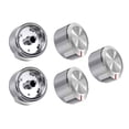 thumbnail image 1 of Whirlpool KitchenAid Stove Knobs Set 5pcs Silver, Durable ABS, Easy Plug and Play Replacement, 1 of 3