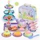 thumbnail image 1 of Juguete Juego de Té para Niñas, Juego de Té para Niños, Juego de Té de Princesas, Juego de Té de Hojalata para Niños, Tazas, Tetera, Pasteles de Plástico AMMAO  TOY230209-1489toy, 1 of 2