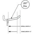 thumbnail image 5 of 2" Glass-Filled Nylon Hook: 0.287" Diameter, 50-Pack, 5 of 5
