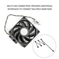 thumbnail image 2 of Computer Fan Speed Controller With 4Pin Connection, 4Pin PC Fan Splitter Cable For Computer Setups, 2 of 12
