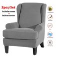 thumbnail image 2 of POINTERTECK Elastic Armchair Wingback Cover Wing Chair Covers Waffle Fabric Back Furniture Protector Stretch Sofa Slipcovers, 2 of 9