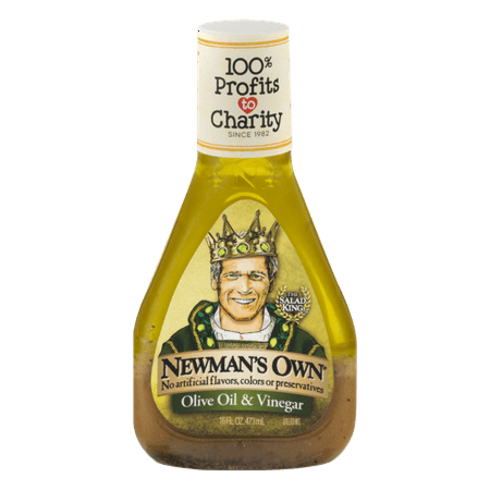 (2 Pack) Newman's Own Olive Oil & Vinegar Dressing, 16 (Best No Oil Salad Dressing)