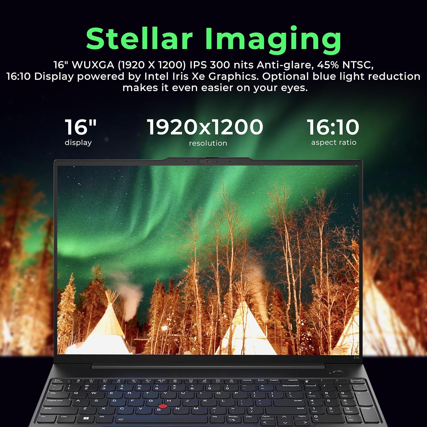 Lenovo ThinkPad E16 Gen 1 16" WUXGA Business Laptop, Intel i5-1335U, 16GB DDR4 RAM, 416GB Storage (256GB SSD+160GB Docking Station Set), Backlit Keyboard, Fingerprint Reader, Win 11, Black