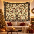 thumbnail image 3 of Ornate Floral Vase Tapestry Wall Hanging, 3 of 6
