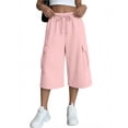 thumbnail image 4 of Noric Women's High Waist Wide Leg Capri Pants Loose Fit Casual Drawstring Multi Pockets Lounge Pants, 4 of 7