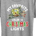 thumbnail image 3 of SpongeBob SquarePants - My Favorite Color Is Christmas Lights - Women's Lightweight French Terry Pullover, 3 of 6