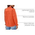 thumbnail image 4 of Blusa de Encaje de Manga Larga PRETTYGARDEN para Mujer XL Naranja, 4 of 7