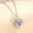 White Golden-blue, variant on APIPEE Elegant Vintage 925 Sterling Silver Heart Pendant Necklace with Synthetic Cubic Zirconia, 18K en Plated, Adjustable Chain, Sweet Peach Love Heart Design,