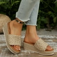 thumbnail image 4 of Mepaouo Womens Wedge Slide Sandals Platform Slip on Espadrilles Summer Beach Walking Flatform Shoes, 4 of 7