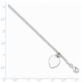thumbnail image 4 of Sterling Silver Bracelet Childrens 12 mm 6 in Engraveable Heart Childs, 4 of 7