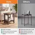 thumbnail image 6 of Ayaya Set of 2 Solid Wood 2-Tier Side Table, Vintage Indoor End Table for Living Room Bedroom Home Office, Dark Brown, 6 of 7