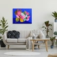 thumbnail image 3 of Stupell Industries Vivid Pink & Blue Bouquet Botanical & Floral Painting Gallery Wrapped Canvas Art Print Wall Art, 40 x 30, 3 of 8
