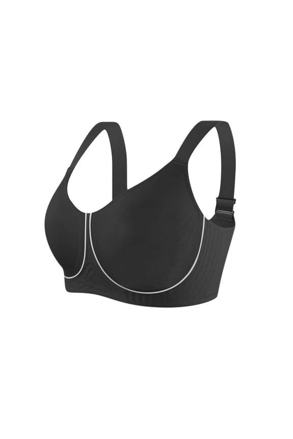 Women's Seamless Everyday Bras - Women's Solid Color Sling Seamless Bra with Removable Pads Everyday Bras Black M