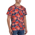 thumbnail image 2 of Bixox Men's Hand Drawn Tomatoes Printed Short Sleeve Skinny Athletic T-Shirt, 2 of 6