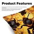 thumbnail image 2 of Honeybee Velvet Bed Pillow Throw Covers Pillow Inserts Throw Pillows with Unique Patterns - Set of 2, Sizes 16x16, 18x18, 20x20 Inches for Various Occasions, 2 of 6