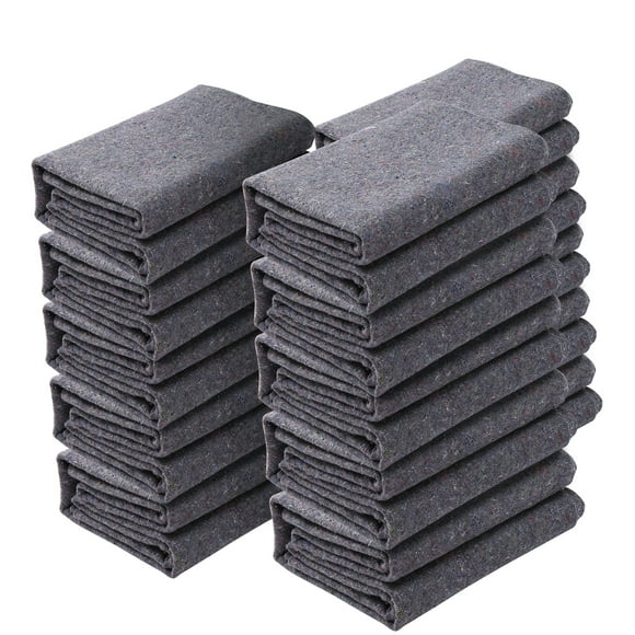VEVOR Moving Blankets, 72" x 54", 21 lbs/dz Weight, 12 Packs, Professional Recycled Cotton Packing Blanket, Large Heavy Duty Shipping Mover Pads Perfect for Protecting Furniture, Floors, Appliances