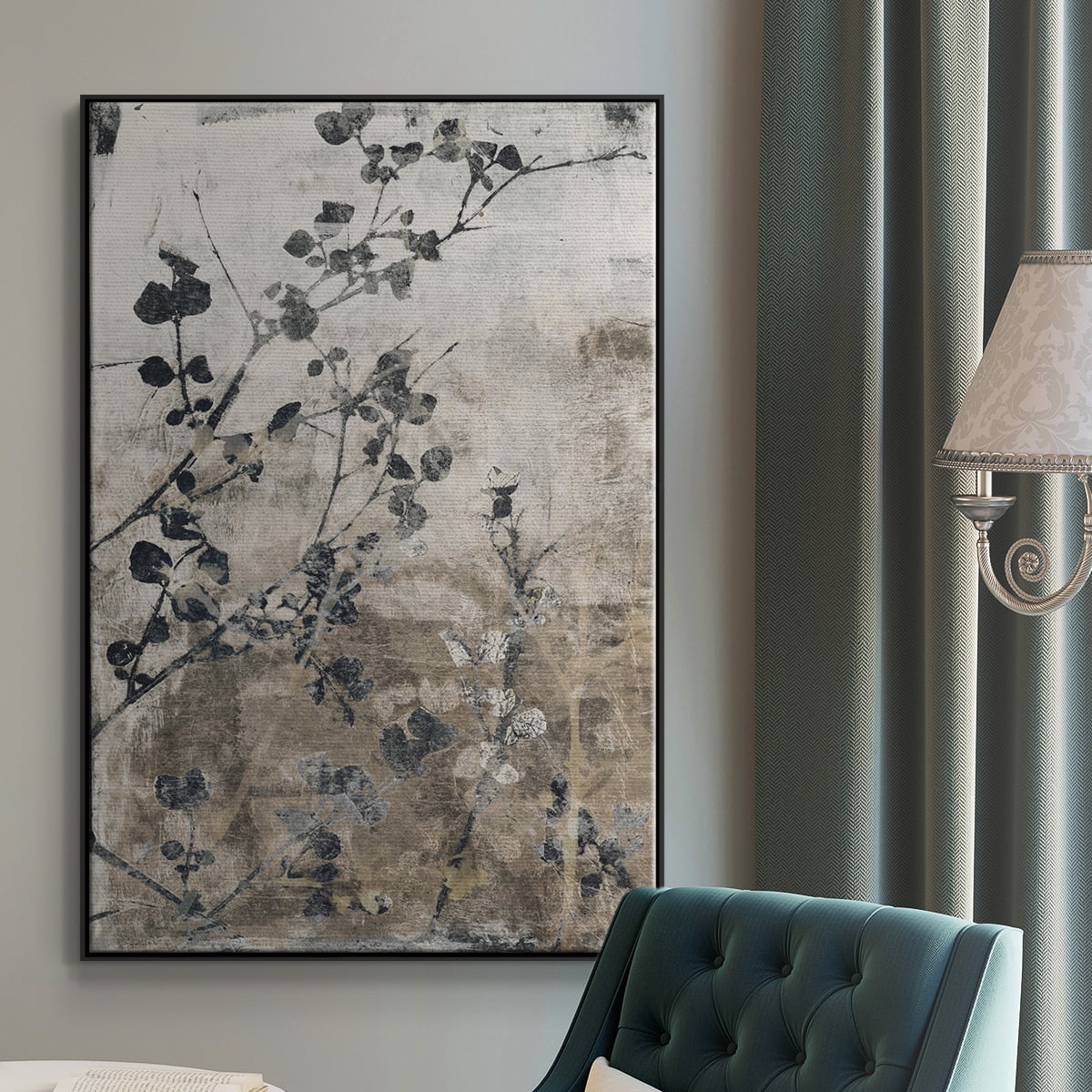 Boundless VII Framed Premium Gallery Wrapped Canvas - Ready to Hang - 27 x 41 - Black Floating Frame