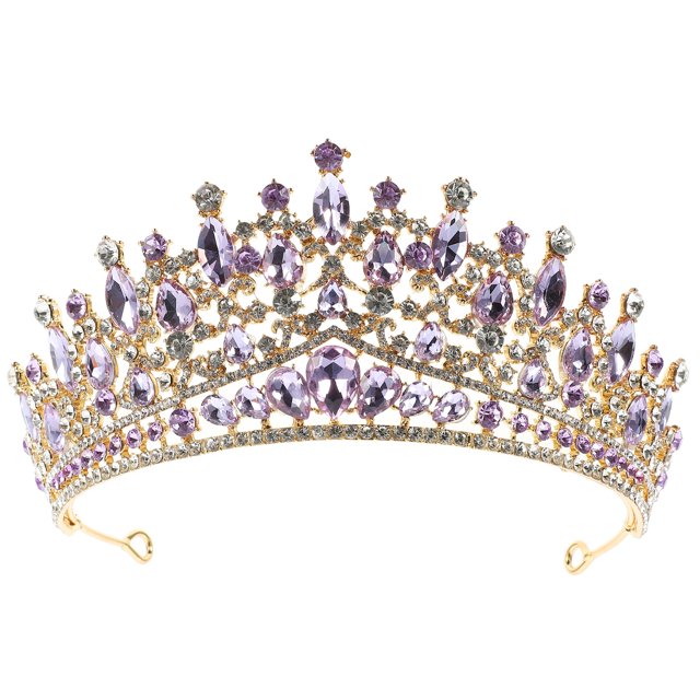 KAKOWELY Corona de diamantes de imitación para novia, corona decorativa para novia, accesorio para el cabello de cumpleaños