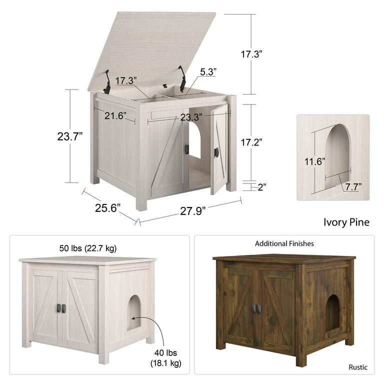 Cat shop litter hutch